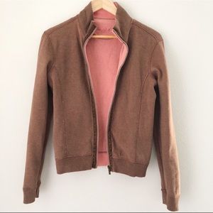 Tommy Bahama Reversible Salmon Pink Brown Jacket Sz Small.